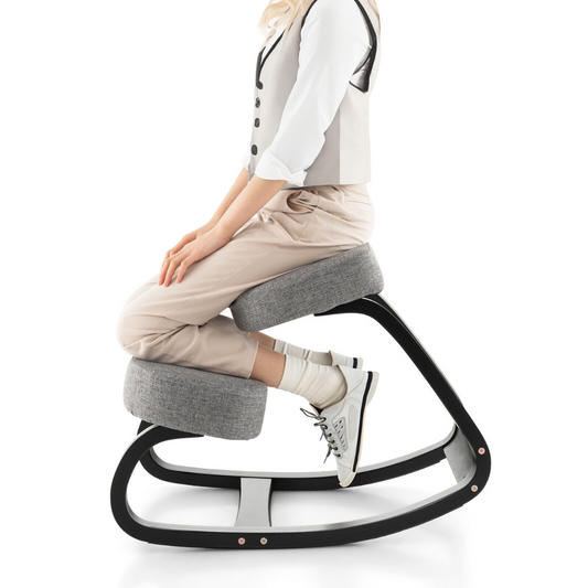 Rocking Ergonomic Kneeling Chair – Grey — product view 2