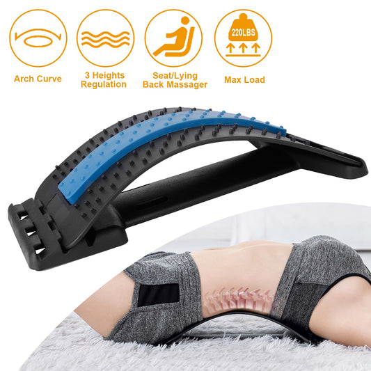 Back stretcher with arch curve, 3 height settings, supports up to 220lbs for seat or lying use