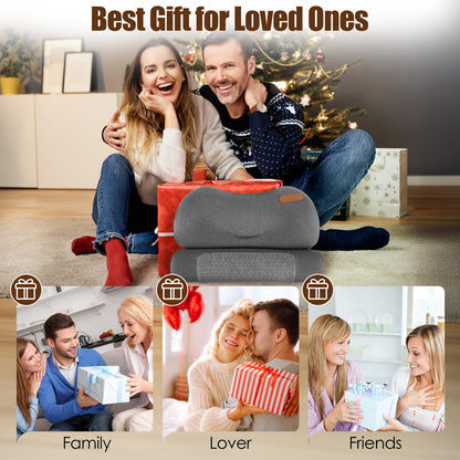 USB Heated Memory Foam Neck Pillow With Eye Mask — product view 10