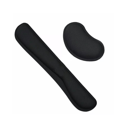 Keyboard and mouse wrist rest set in black foam