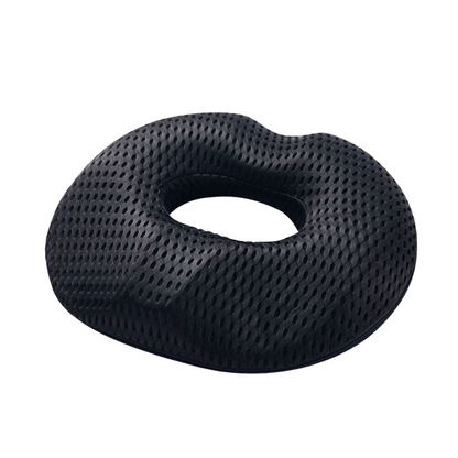 Coccyx donut cushion for men in grey mesh fabric