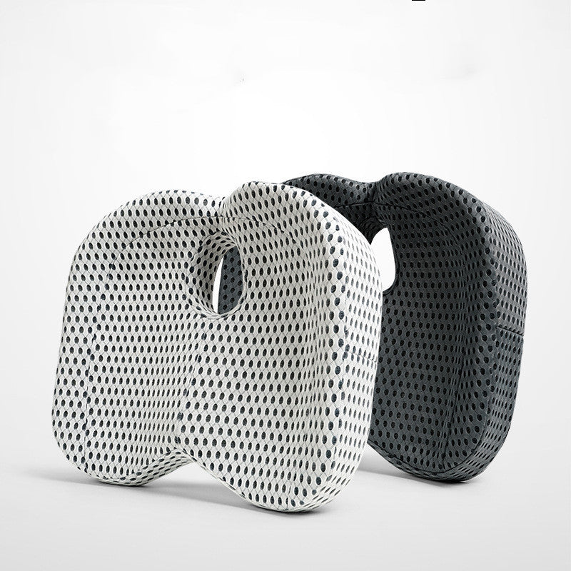 Ergonomic memory foam seat cushions with breathable perforated design for comfort and support