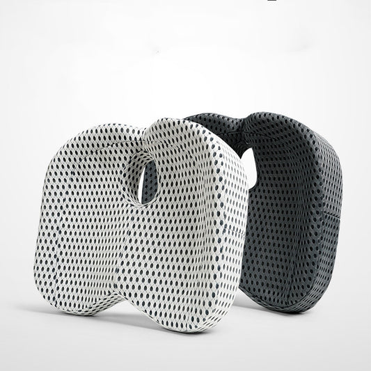 Ergonomic memory foam seat cushions with breathable perforated design for comfort and support