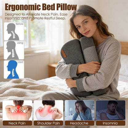 USB Heated Memory Foam Neck Pillow With Eye Mask — product view 4