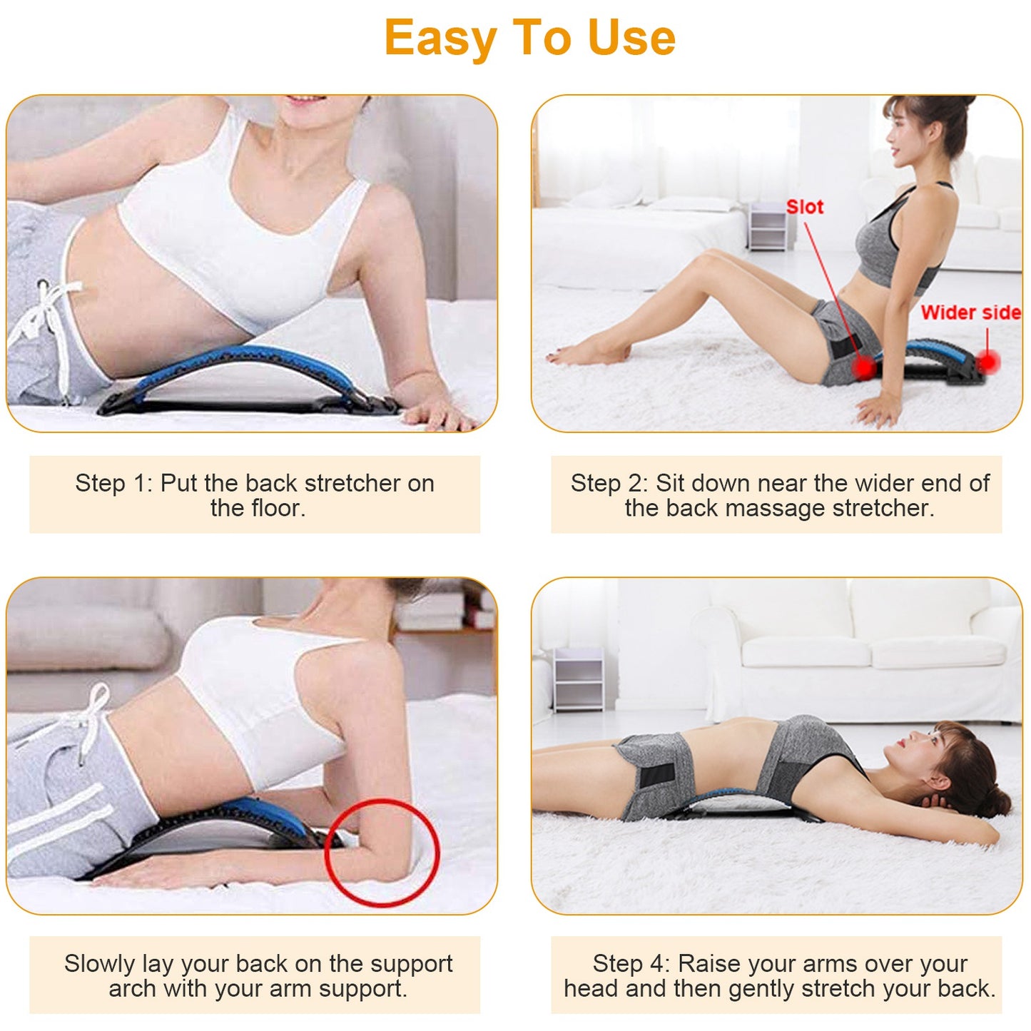 Back stretcher usage guide: easy steps for back massage and spine alignment at home