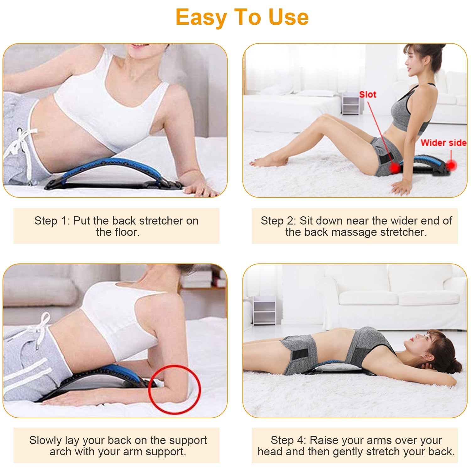 Back stretcher usage guide: easy steps for back massage and spine alignment at home