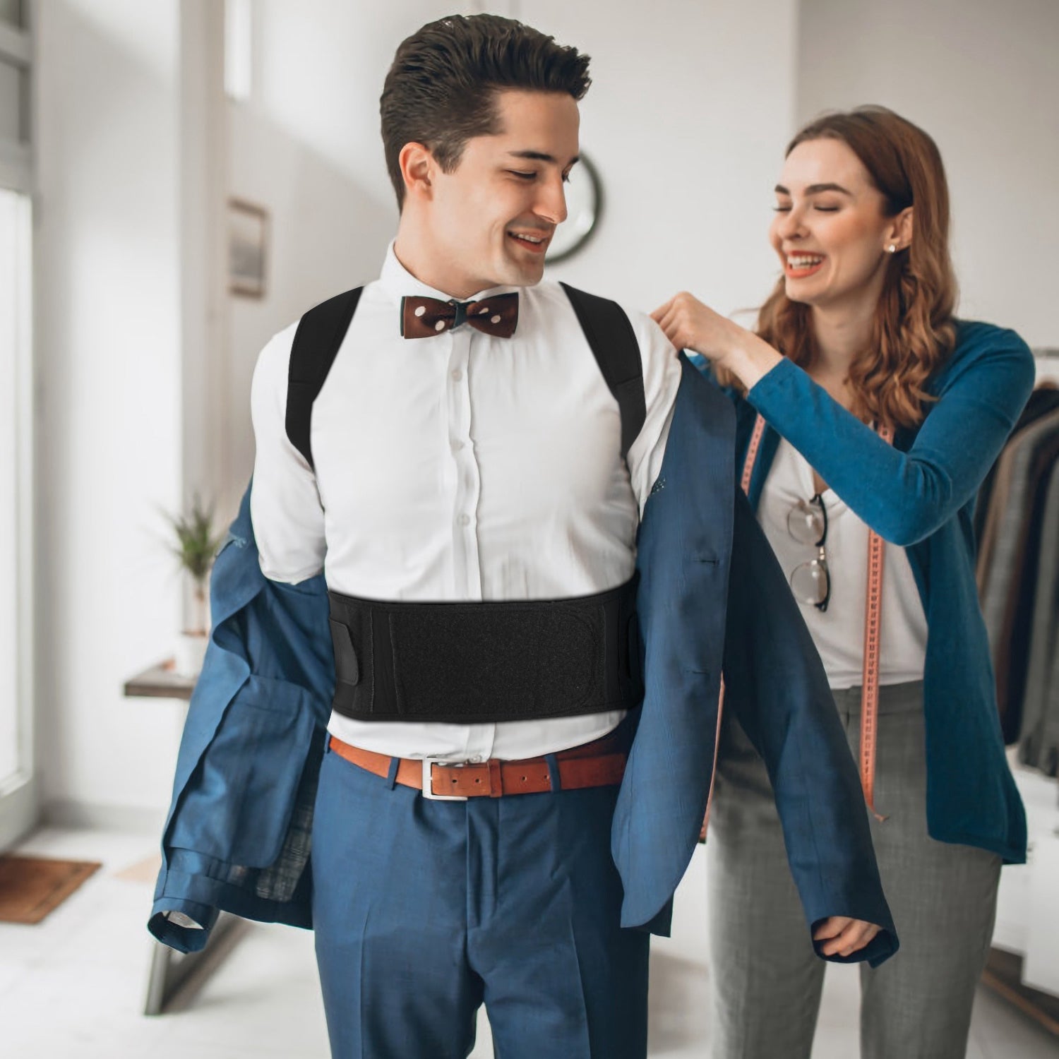 Magnetic Back Posture Corrector Brace With Lumbar Support — product view 7