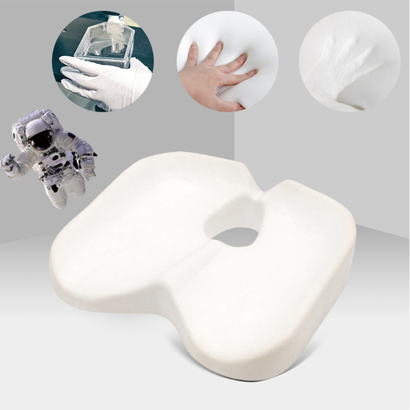 Ergonomic memory foam seat cushion with cutout design for comfort and support