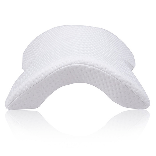 Contoured pillow for side sleepers