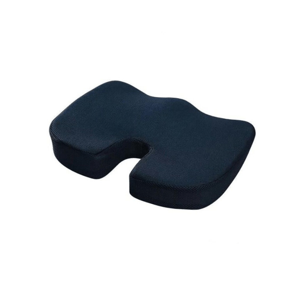 Memory Foam Coccyx Seat Cushion – Black
