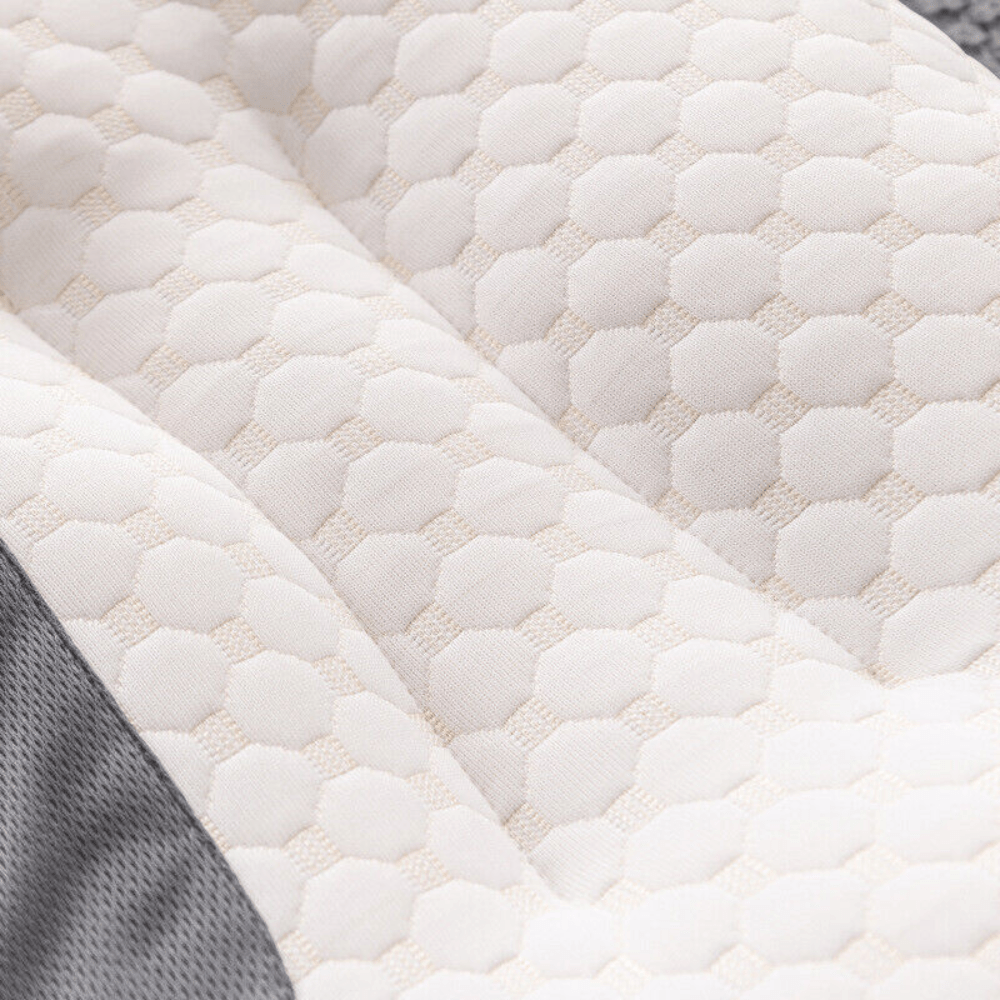 Contoured Cervical Neck Pillow – White & Grey — product view 3