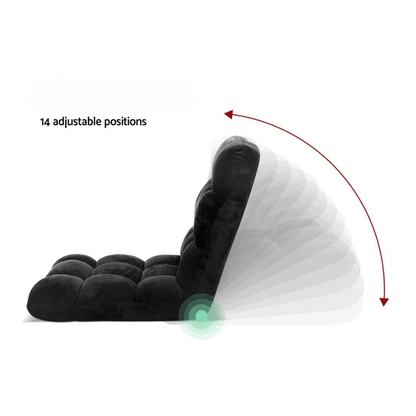 Adjustable Folding Floor Lounge Chair – Black — product view 2
