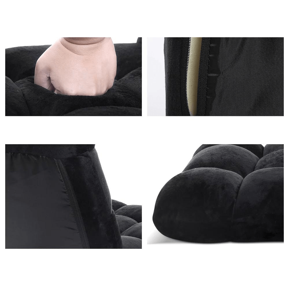 Adjustable Folding Floor Lounge Chair – Black — product view 4