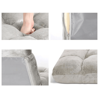 Adjustable Folding Floor Lounge Chair – Grey — product view 4