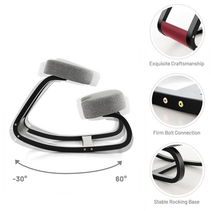 Rocking Ergonomic Kneeling Chair – Grey — product view 3
