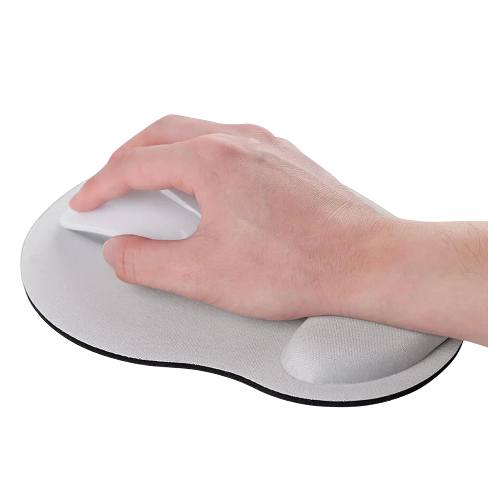 Ergonomic mouse pad with cushioned gel wrist rest