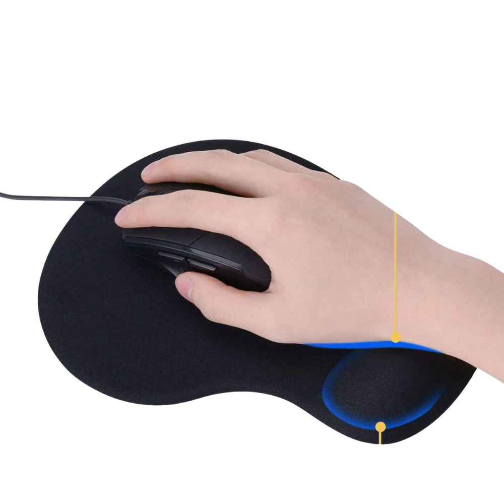 Ergonomic Mouse Pad with Gel Wrist Rest — product view 3