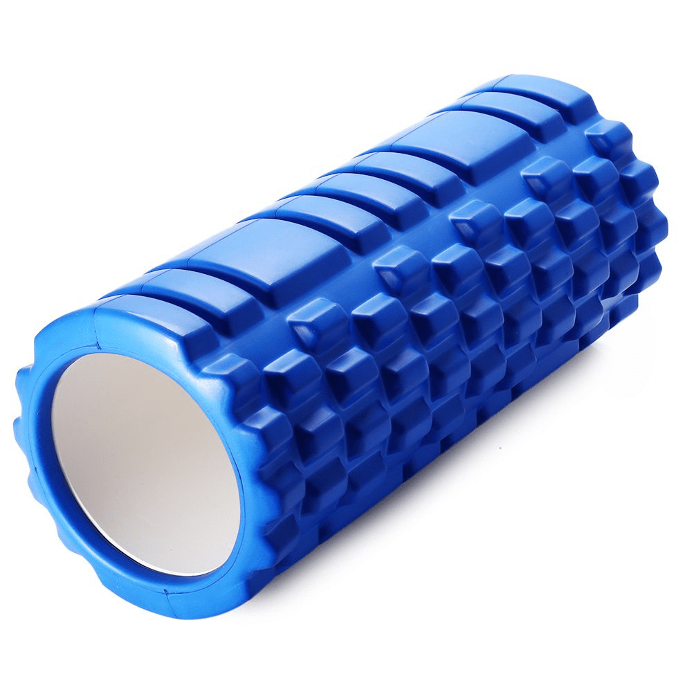 Blue textured foam massage roller
