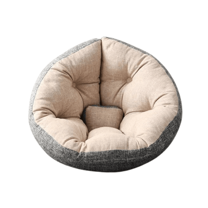 Round Cozy Nest Floor Chair – Navy & Beige — product view 5