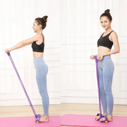 Sit-Up Pull Rope Resistance Band with Foot Pedals — product view 2