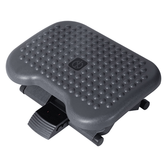 Rocking massage footrest with textured surface