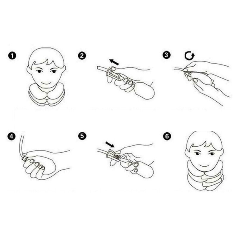 Inflatable Neck Pillow with Hand Pump — product view 4