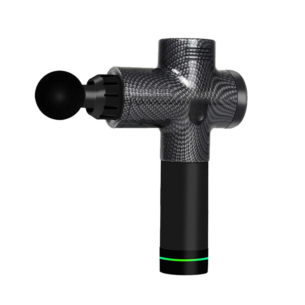 Carbon fiber percussion massage gun with six heads