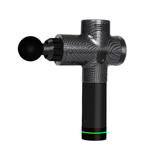 Carbon fiber percussion massage gun with six heads