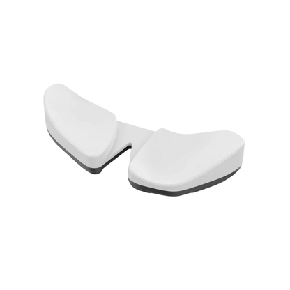 White contoured dual wrist rest for mouse