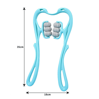 Manual Neck & Shoulder Massage Roller – Pink — product view 2