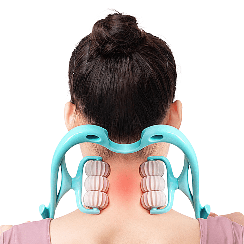 Manual Neck & Shoulder Massage Roller – Pink — product view 4