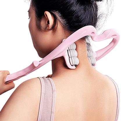 Manual Neck & Shoulder Massage Roller – Pink — product view 5