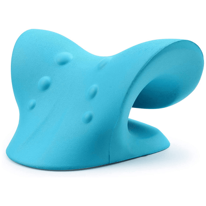Teal cervical neck traction stretcher