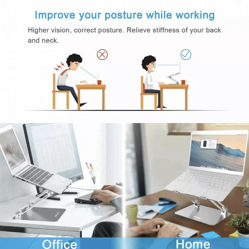 Adjustable Aluminum Laptop Riser Stand — product view 6