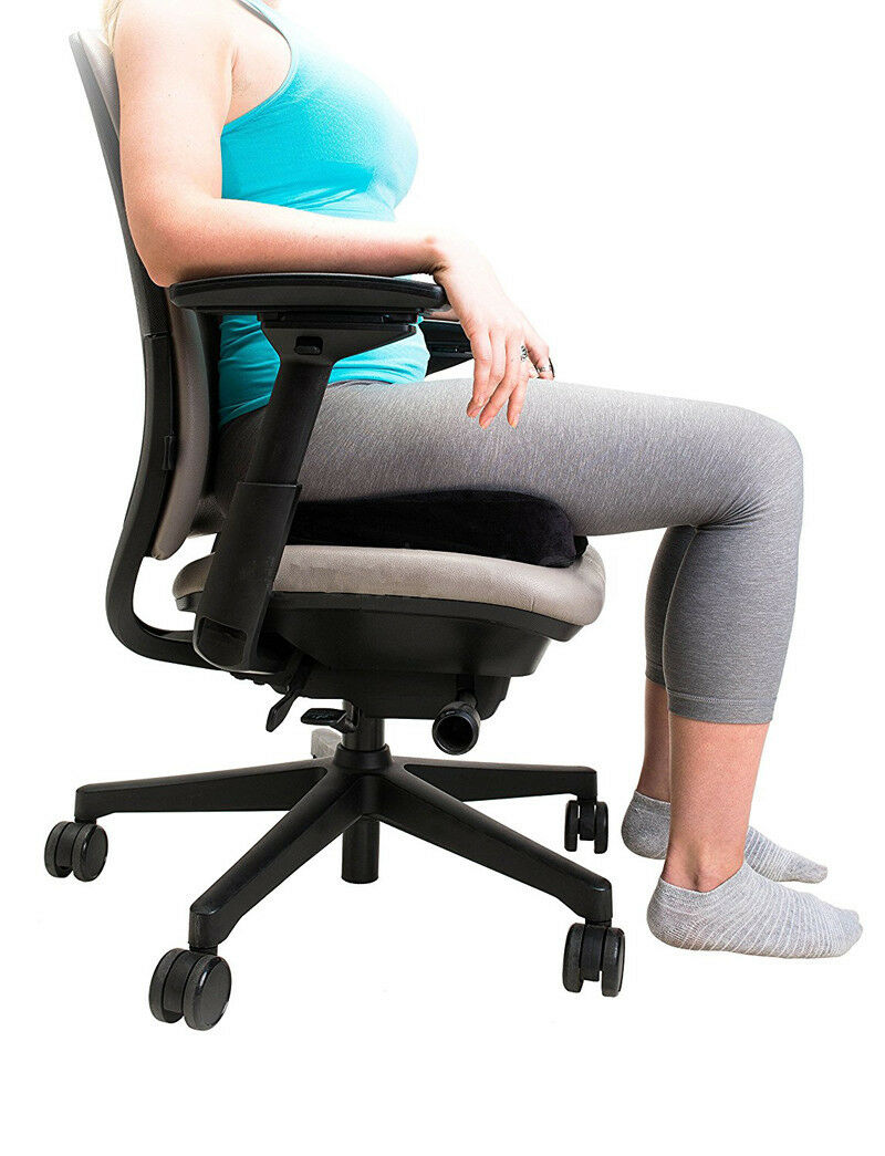 Memory Foam Coccyx Seat Cushion – Black — product view 3
