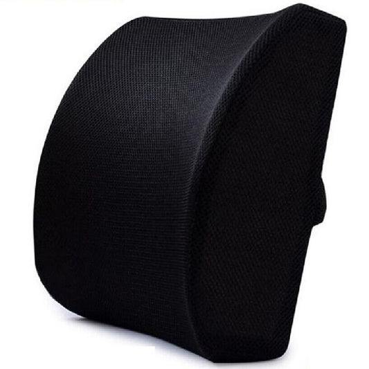 Winged mesh lower back support cushion on chair