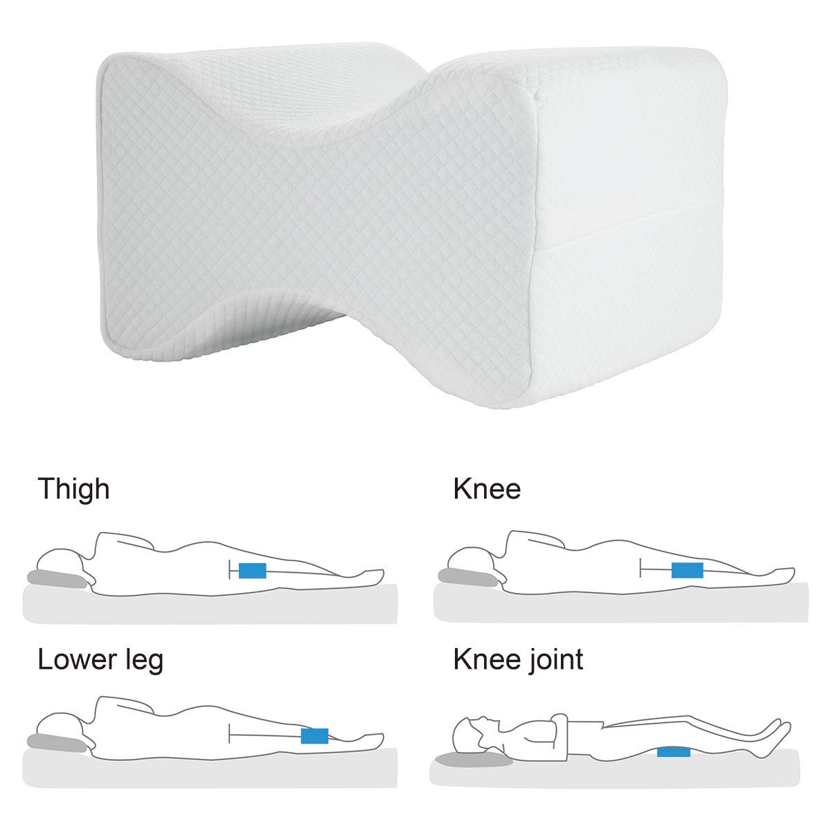 Bamboo Fabric Contoured Knee Pillow — product view 6