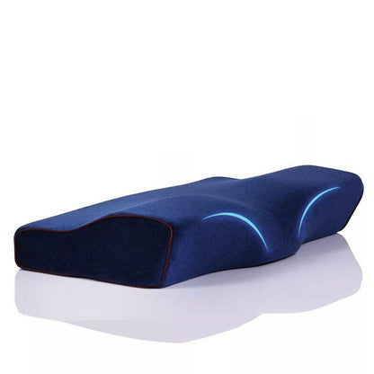 Contoured Cervical Neck Pillow – Navy — product view 3
