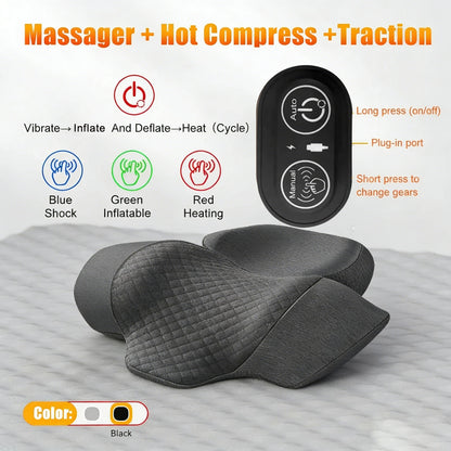 Hot-Traction C Color Orthopedic Neck Massager Pillow – Cervical Support