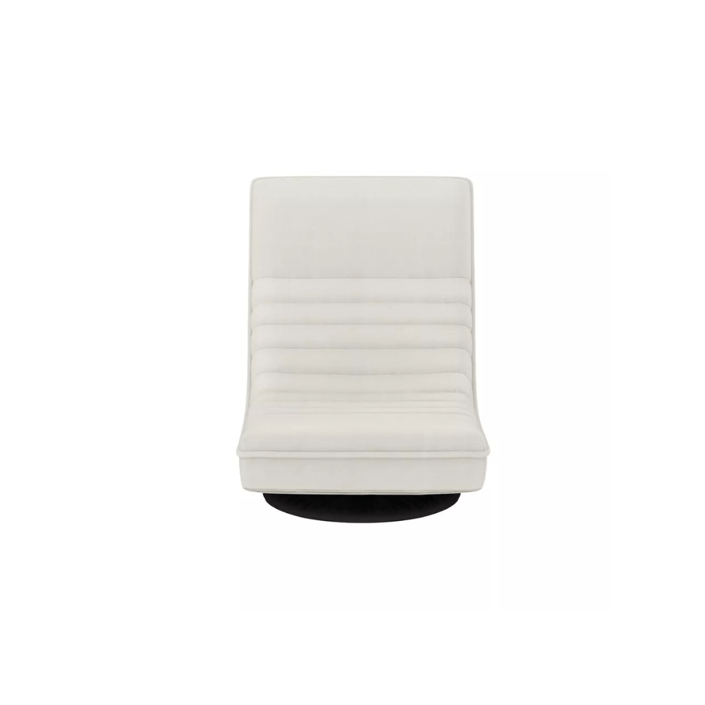 White Swivel Accent Chair — product view 2