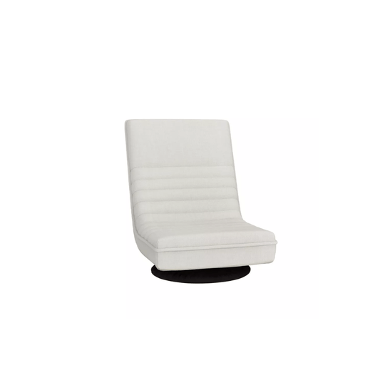 White swivel floor sofa chair