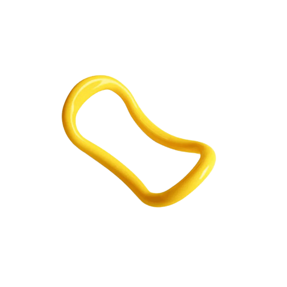 Yellow flexible Pilates yoga ring