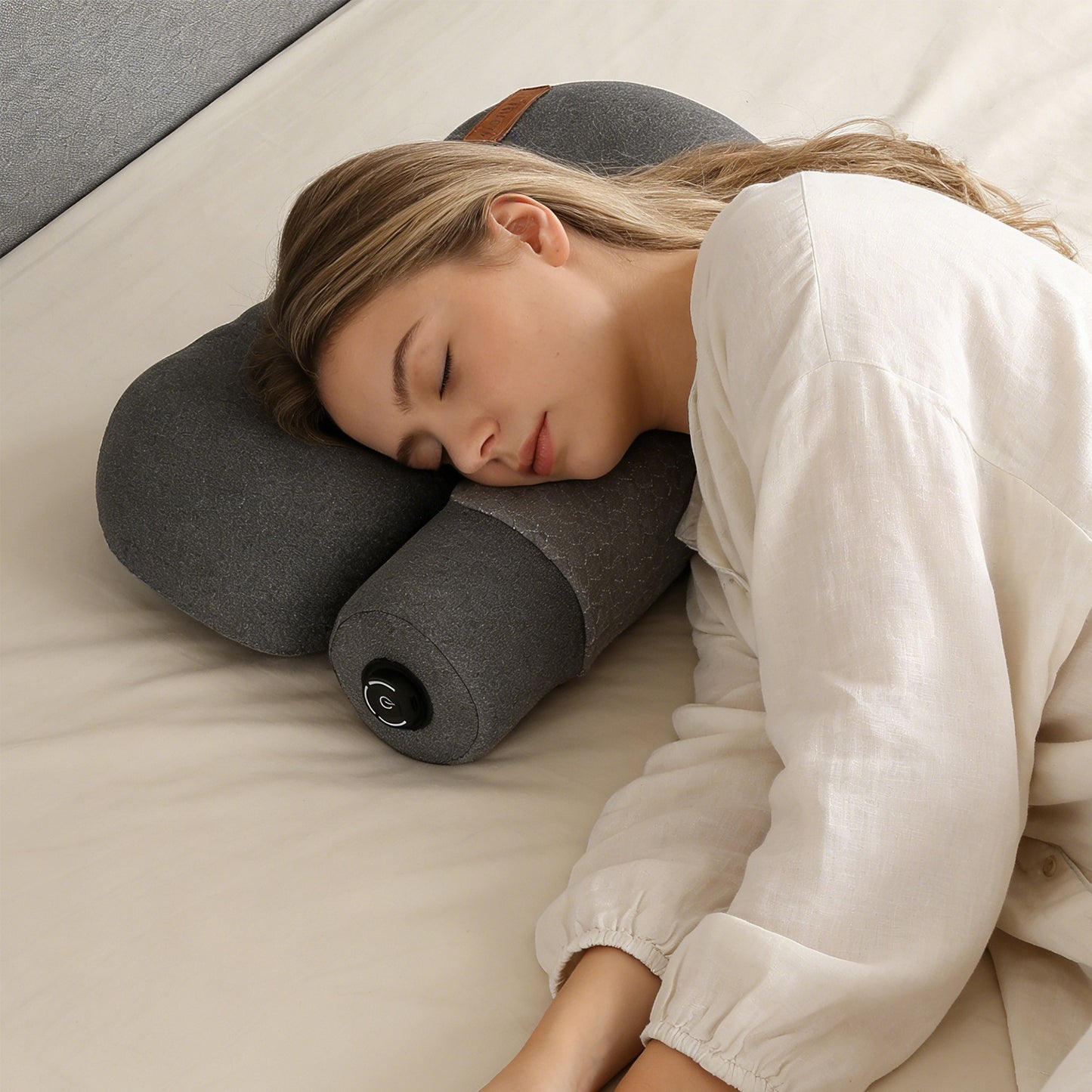 USB Heated Memory Foam Neck Pillow With Eye Mask — product view 6