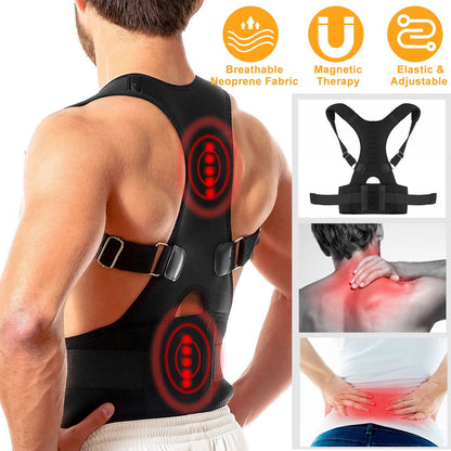 Magnetic Back Posture Corrector Brace With Lumbar Support — product view 4